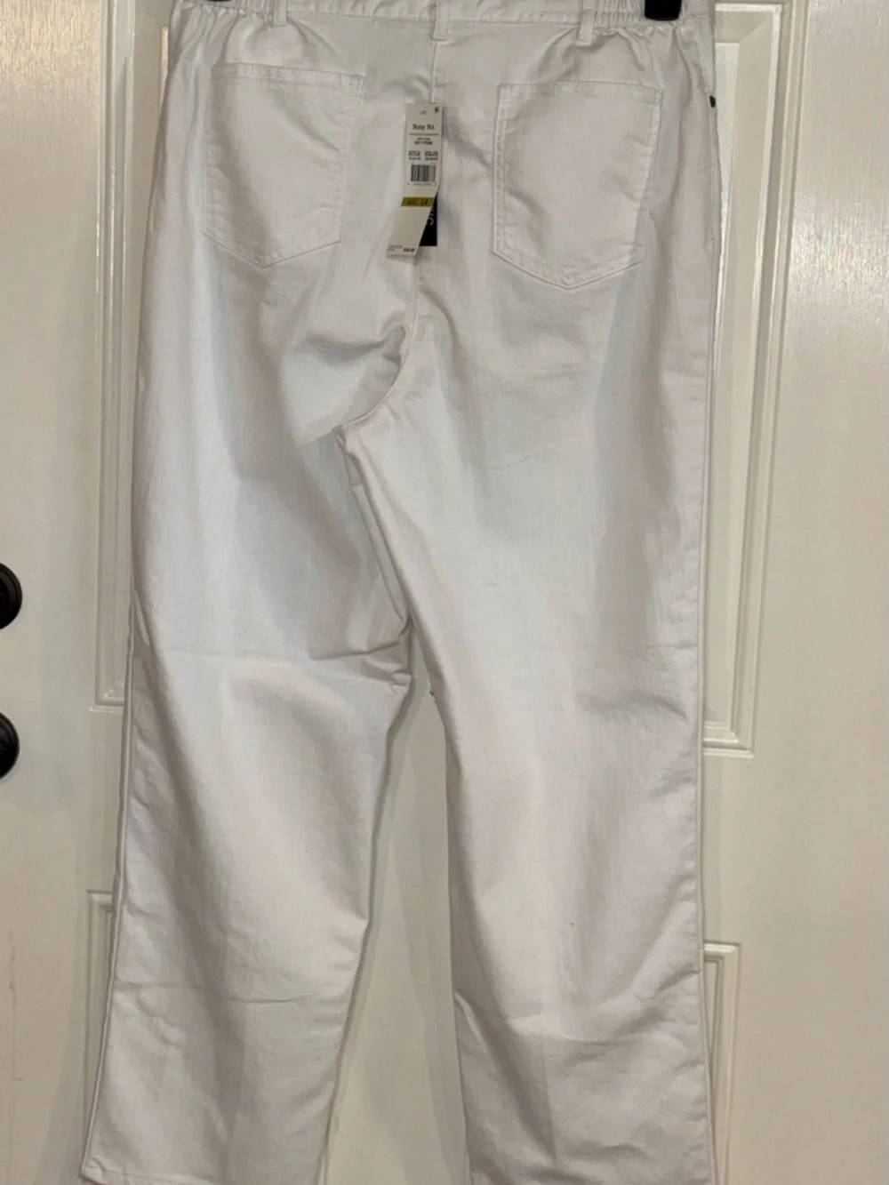 Ruby Rd. White Straight-Leg Pants